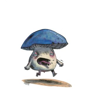 champignon bleu