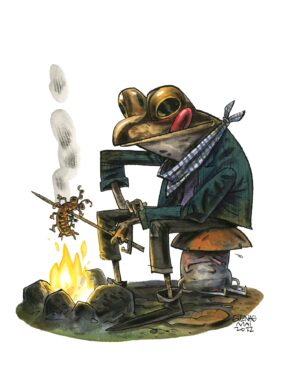 brown frog