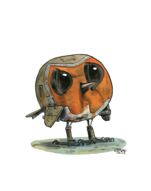 robot rougegorge